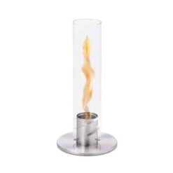 Tischfeuer SPIN 120, Höfats, Silber, Höhe 54 Cm