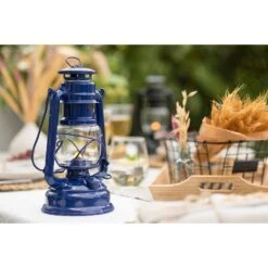 Feuerhand Sturmlaterne 'Baby Special 267', Blau, 26,5 X 13,5 X 15 Cm -Gartengeschäft 3990100190 feuerhand sturmlaterne 1 1 121590