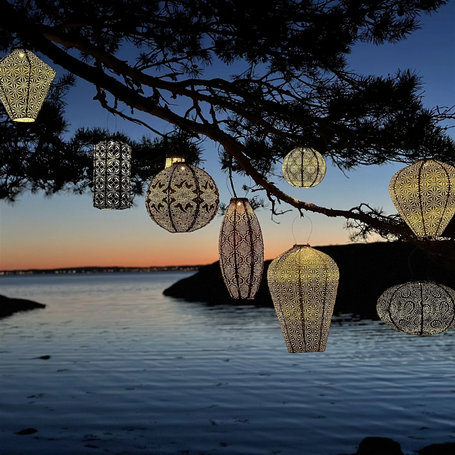 Solarlaterne 'Cylinder 18 Mandela', Petrol, Ø 18 X 33 Cm 5 Solarlaterne 'Cylinder 18 Mandela', Petrol, Ø 18 X 33 Cm – Bild 5