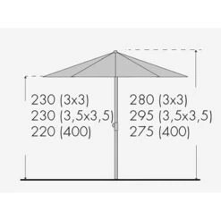 Doppler Sonnenschirm 'Alu-Expert Teleskop', Teleskop-Automatik, Ø 400 Cm -Gartengeschäft Alu Expert Teleskop 400 Abmessung 67402