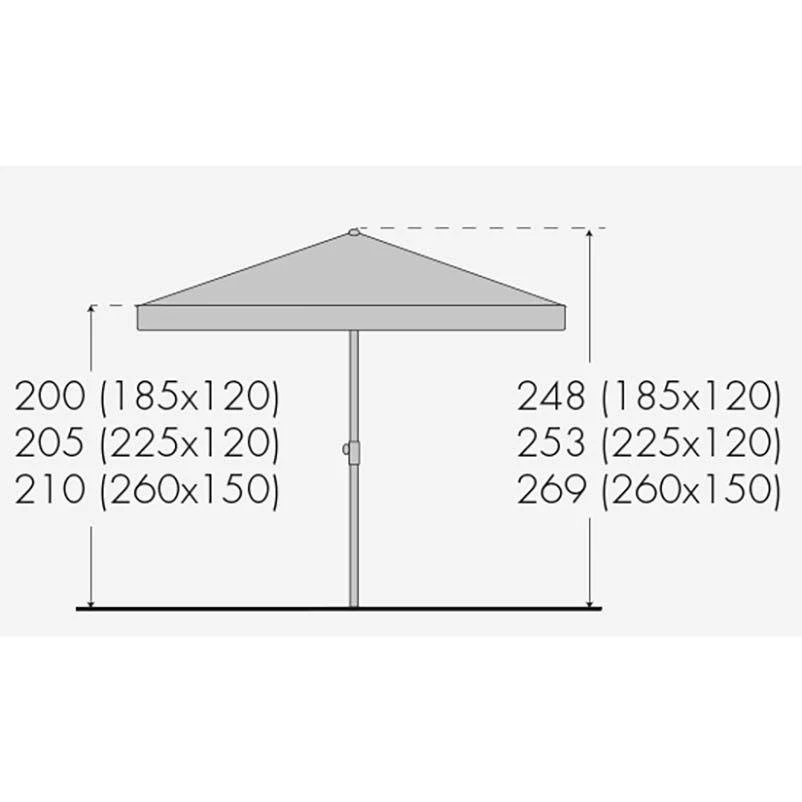 Doppler Sonnenschirm 'Sunline Waterproof', 260 X 150 Cm, Natur 3 Doppler Sonnenschirm 'Sunline Waterproof', 260 X 150 Cm, Natur – Bild 3